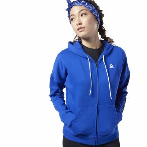 Reebok Training Essentials Full Zip Sweatshirt Damen - Blau - DE 230-NZA